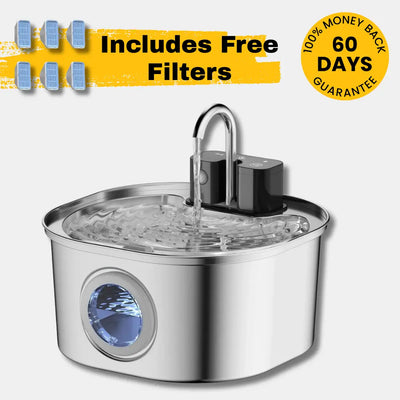 Wireless Stainless Steel Cat Water Fountain 3.2L