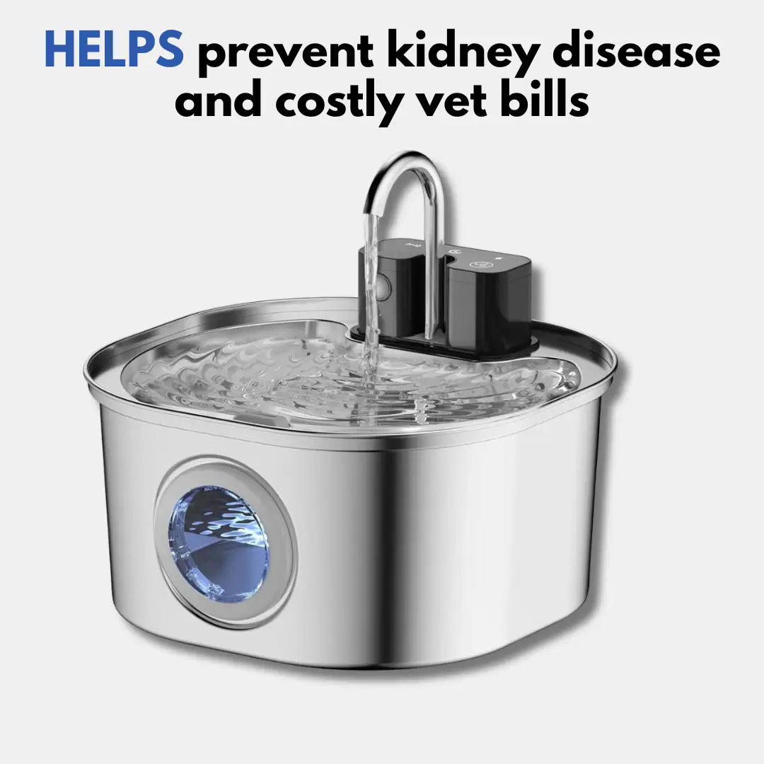 Wireless Stainless Steel Cat Water Fountain 3.2L