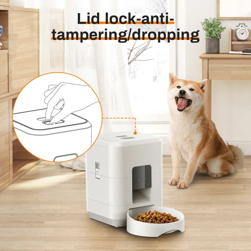2025 New 2L Smart Wifi Pet Feeder Automatic Cat and Dog Food Dispenser App Controlled Timer Regular and Quantitative Feeding