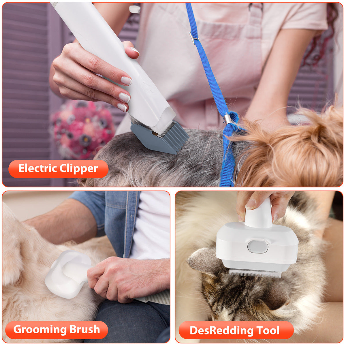 TheCozyTails Advanced Pro 7-in-1 All-Inclusive Pet Grooming Kit with Nail Trimmer & Grinder