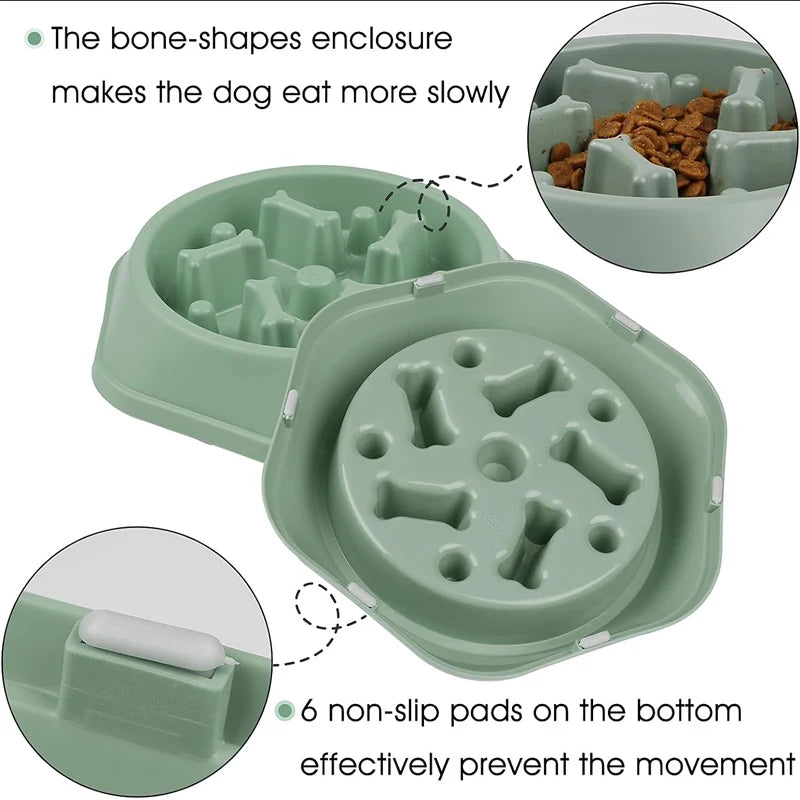 Anti-Choke Slow Feeder Bowl