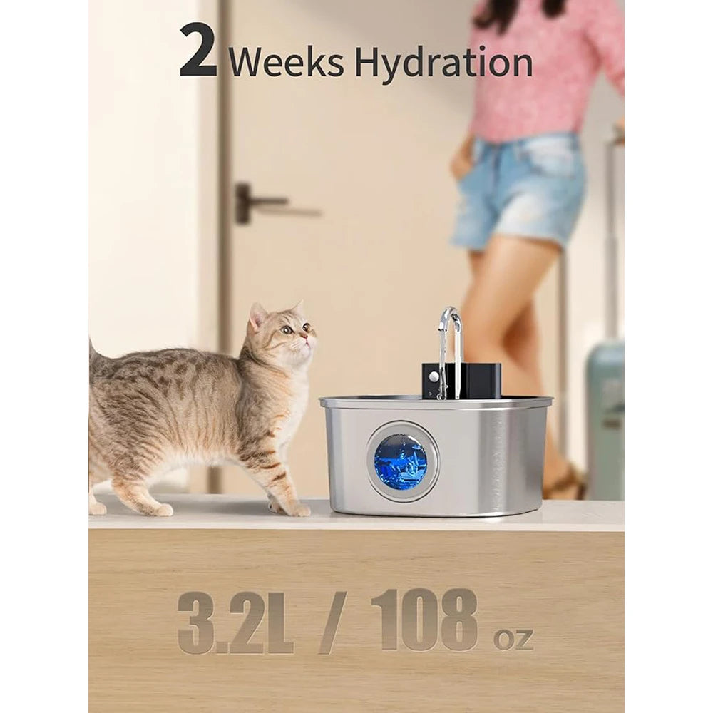 Stainless Steel Cat Water Fountain