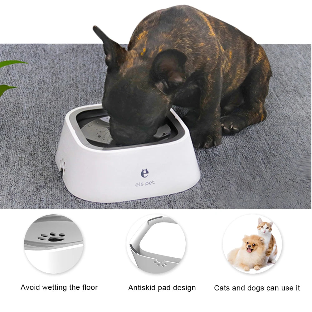 Pet Floating Water Bowl - Anti-Spill Design & Non-Slip Base