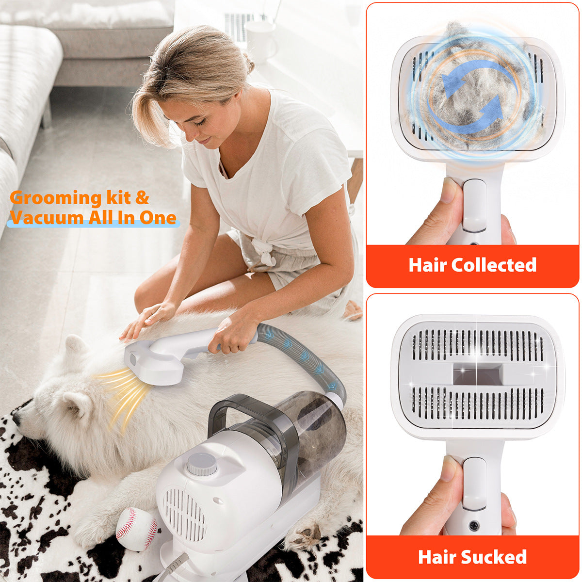 TheCozyTails Advanced Pro 7-in-1 All-Inclusive Pet Grooming Kit with Nail Trimmer & Grinder